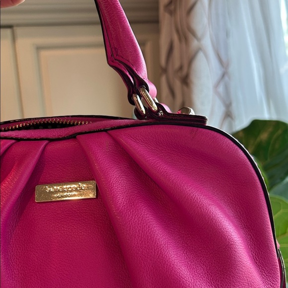 Leather Kate Spade Pink Five Points Kinsey Satchel Tote Bag - Picture 12 of 15
